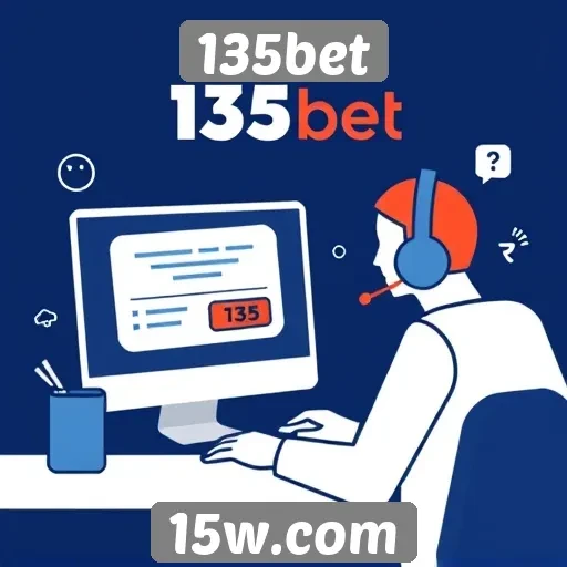 Interação com o suporte ao cliente no 135bet